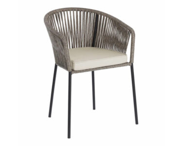 Záhradná stolička ariel sivá