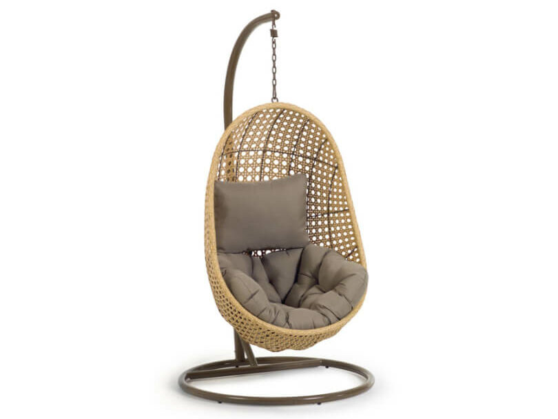 ZÁHRADNÁ ZÁVESNÁ STOLIČKA CIRA S PODSTAVCOM PRÍRODNÁ