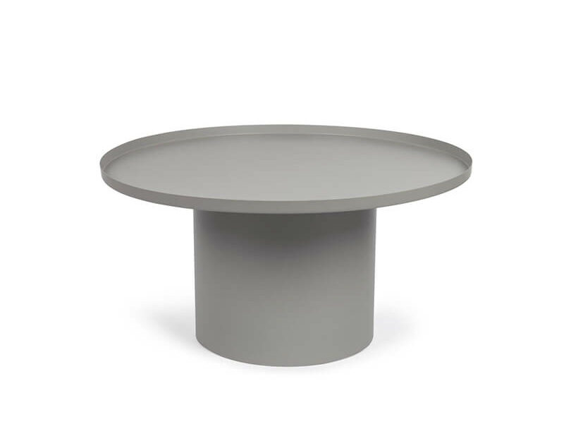 Okrúhly odkladací stolík charu Ø 72 cm sivý